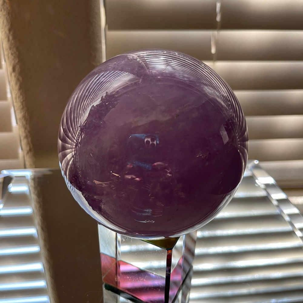 Beautiful Amethyst Sphere on a Stand - Picture 3 of 4